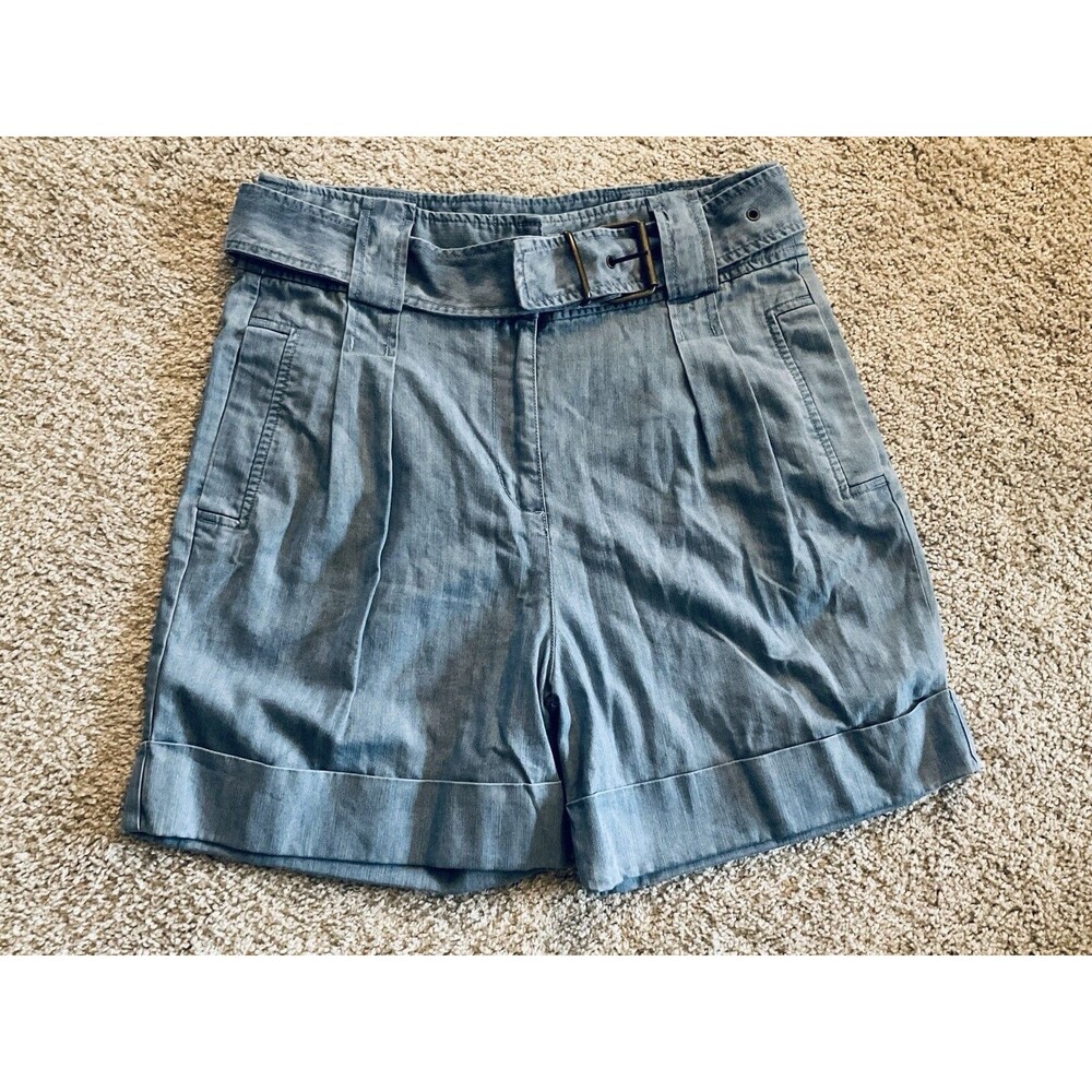 attention Denim Jean Shorts Women’s Belt Size 8 Blue